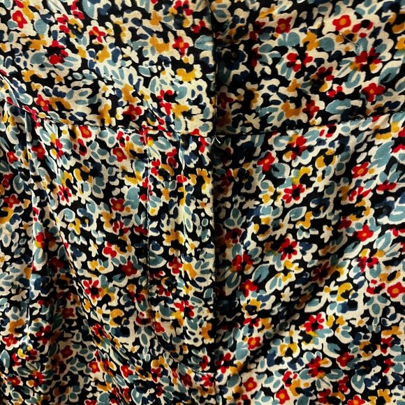 Anthropologie COREY LYNN CALTER Ditzy Floral Print Silk/Cotton Shorts Size 10 - Picture 5 of 9